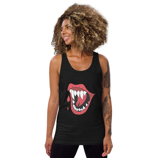 Halloween Vampire Teeth Unisex Staple Tank Top