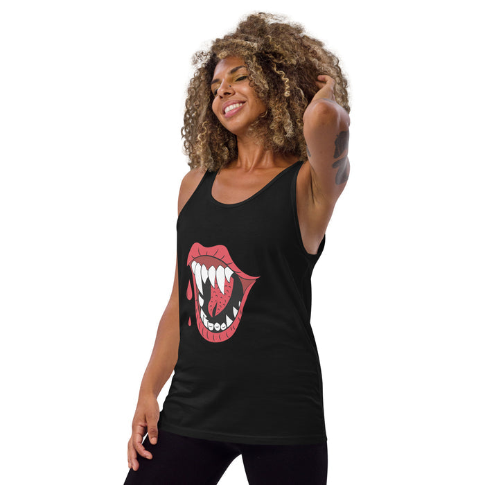Halloween Vampire Teeth Unisex Staple Tank Top