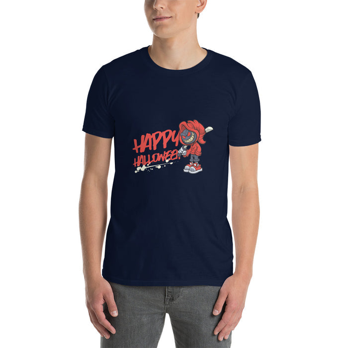Happy Halloween Evil Ninja Basic Soft Unisex T-Shirt