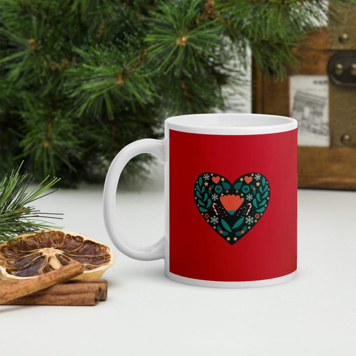 Happy Holidays Red & White Glossy Mug - Billyforce Shop