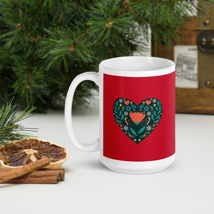 Happy Holidays Red & White Glossy Mug - Billyforce Shop