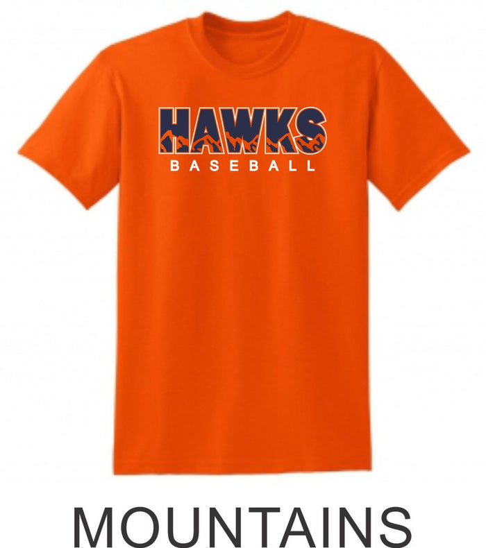 Hawks Baseball Basic Tee- 4 Designs