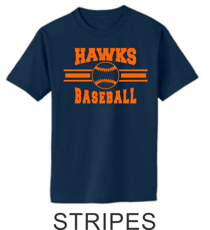 Hawks Baseball Basic Tee- 4 Designs