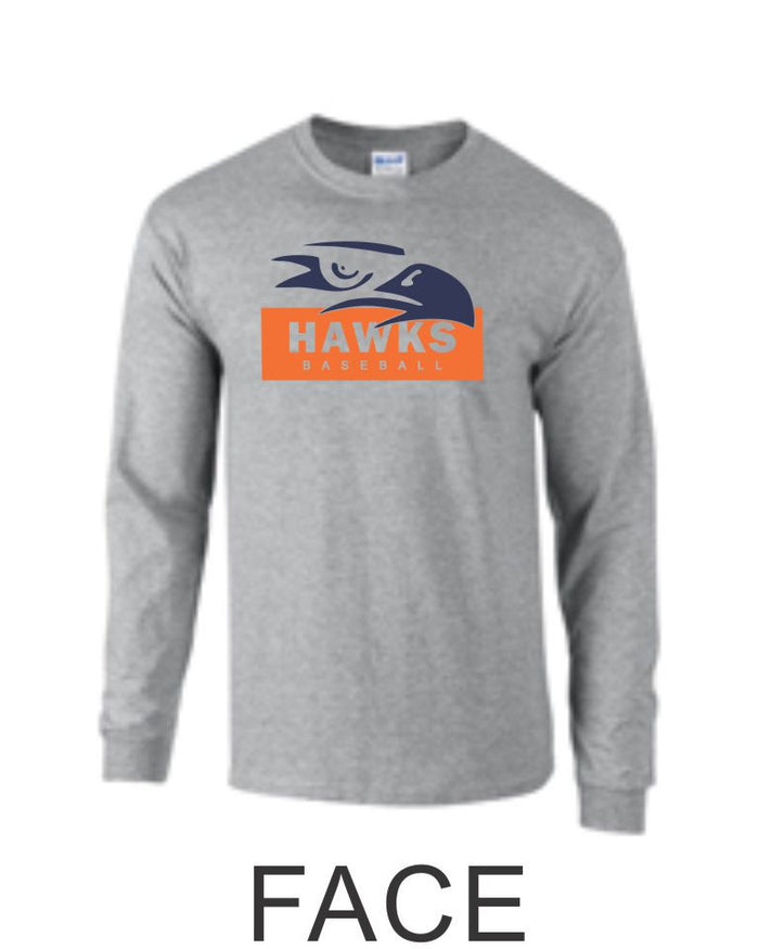Hawks Baseball Long Sleeve- 3 Designs