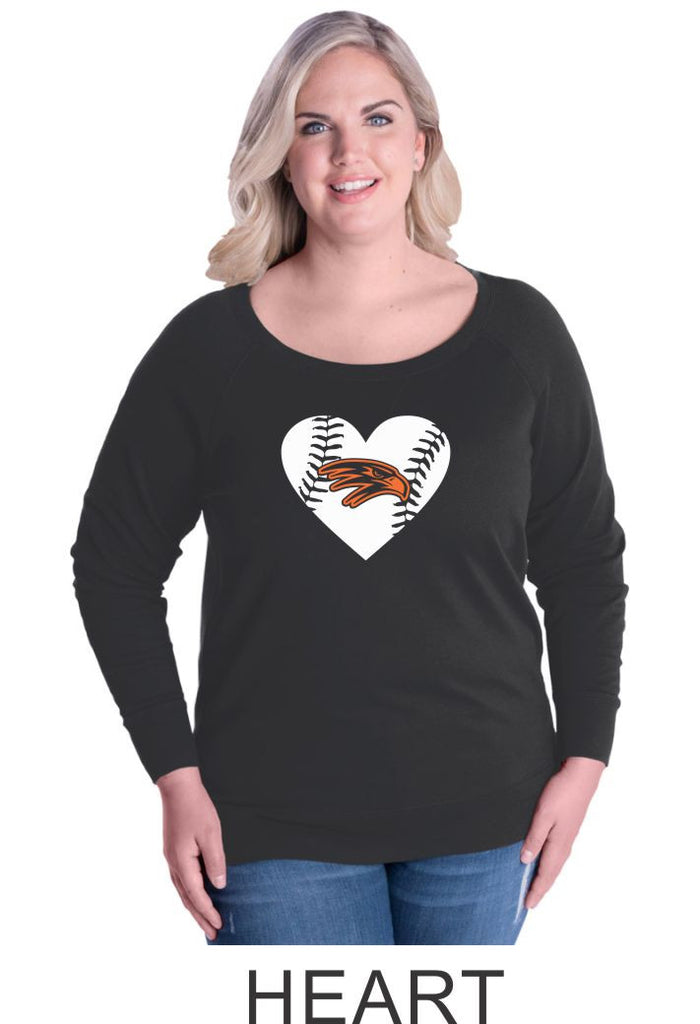 Hawks Curvy Ladies Slouchy Pullover- in 2 designs- Matte or Glitter