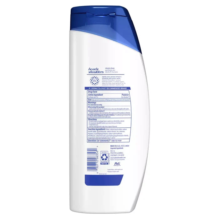 HEAD & SHOULDERS Pyritinol Zinc Dandruff Shampoo Classic Clean  شامبو هيد اند شولدرز ضد القشرة كلاسيك كلين