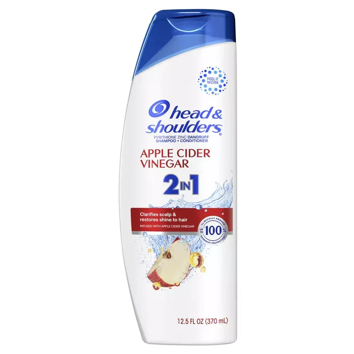 HEAD & SHOULDERS Pyritinol Zinc Dandruff Shampoo + Conditioner Apple Cider Vinegar شامبو وبلسم هيد اند شولدرز بخل التفاح