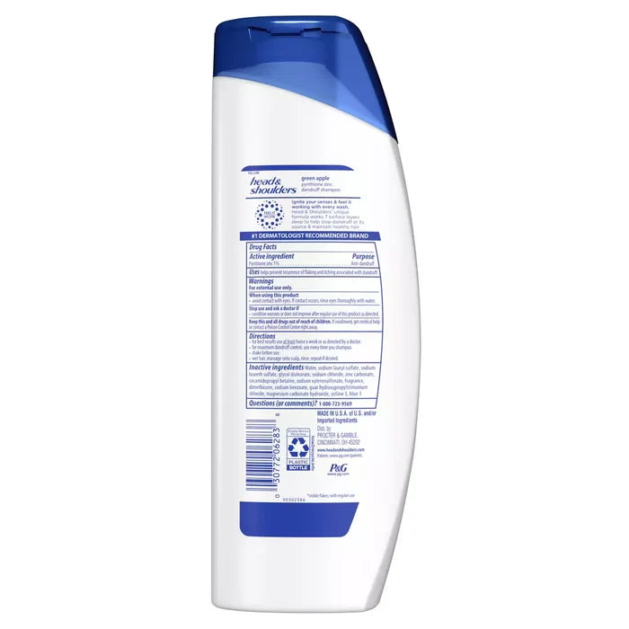 HEAD & SHOULDERS Pyritinol Zinc Dandruff Shampoo Green Apple  شامبو هيد اند شولدرز ضد القشرة برائحة التفاح الاخضر