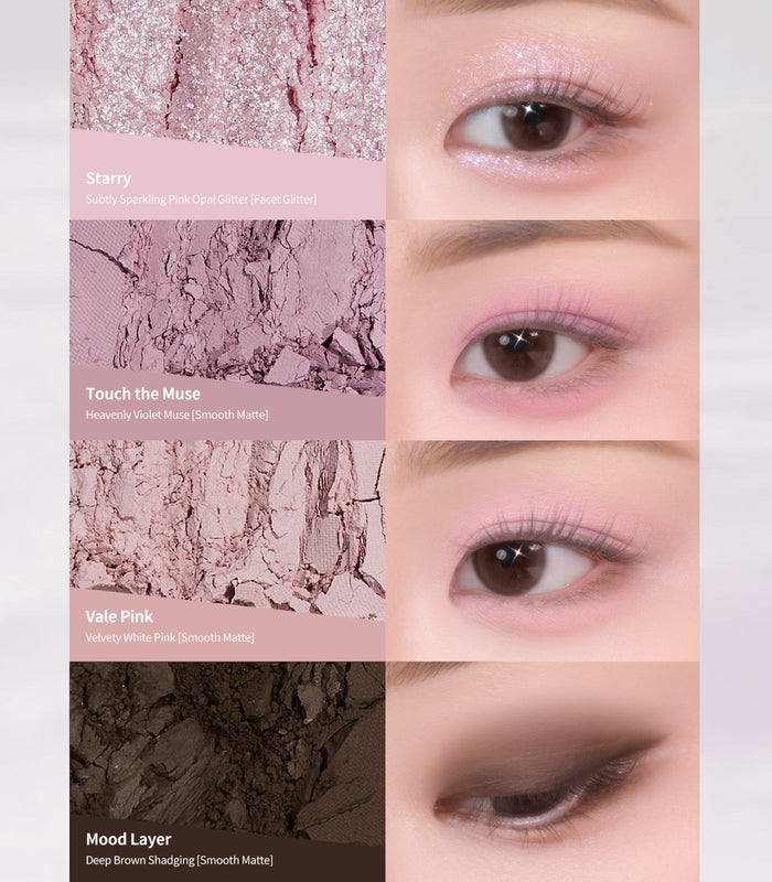 Heart Percent Dote on Mood Eye Palette 07 Cool Muse Pacets | GlamTouch UK