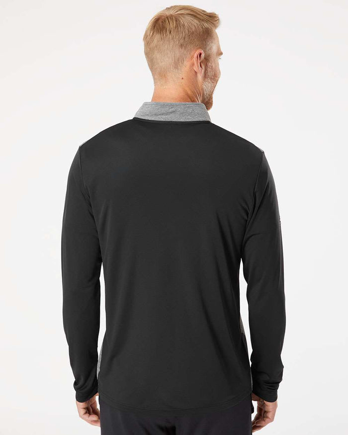 no-logo Adidas Heather Block Print Quarter-Zip Pullover-Outerwear-Adidas-Thread Logic