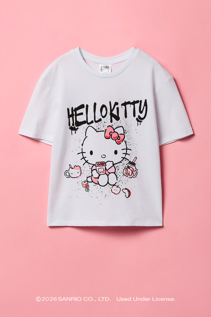 Hello Kitty® Girls Graffiti Graphic T-Shirt