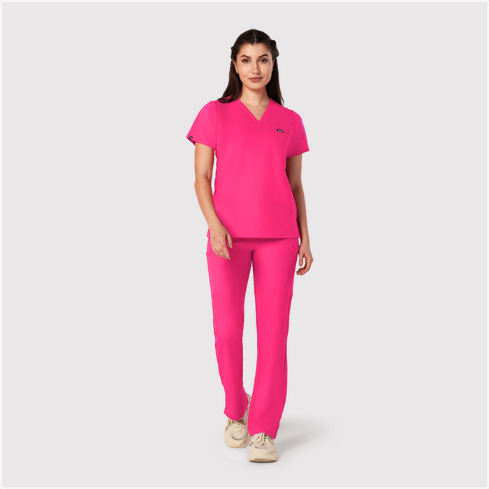 High Waisted Rise Ten-Pocket Cargo Scrub Pant