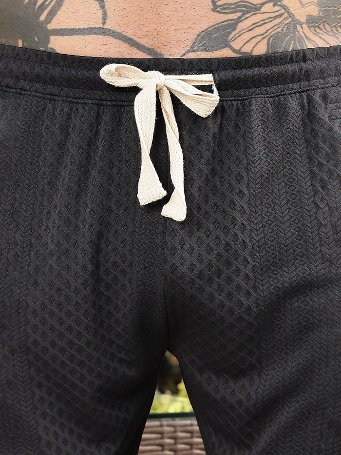 House Of Koala Black Casual Knitted All-Day Comfort Shorts