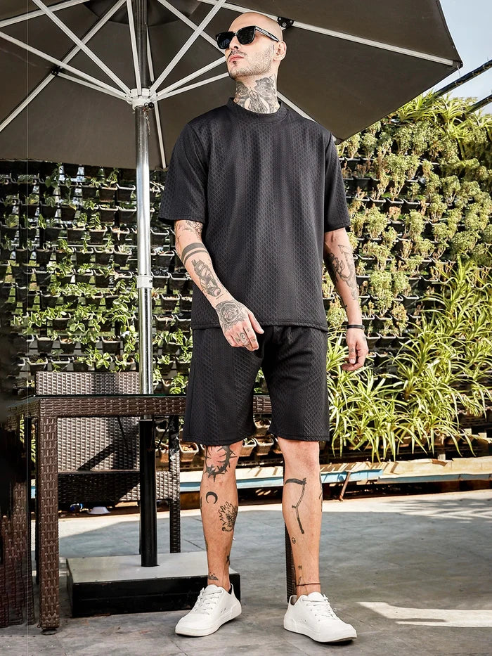 House Of Koala Black Casual Knitted All-Day Comfort Shorts