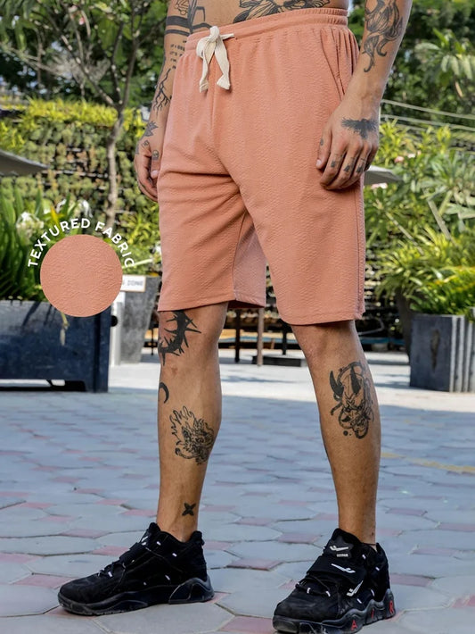 House Of Koala Brown Casual Wear Knitted All-Day Comfort Shorts
