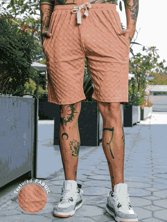 House Of Koala Brown Casual Wear Knitted All-Day Comfort Shorts