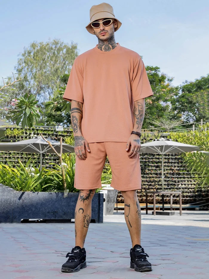 House Of Koala Brown Casual Wear Knitted All-Day Comfort Shorts