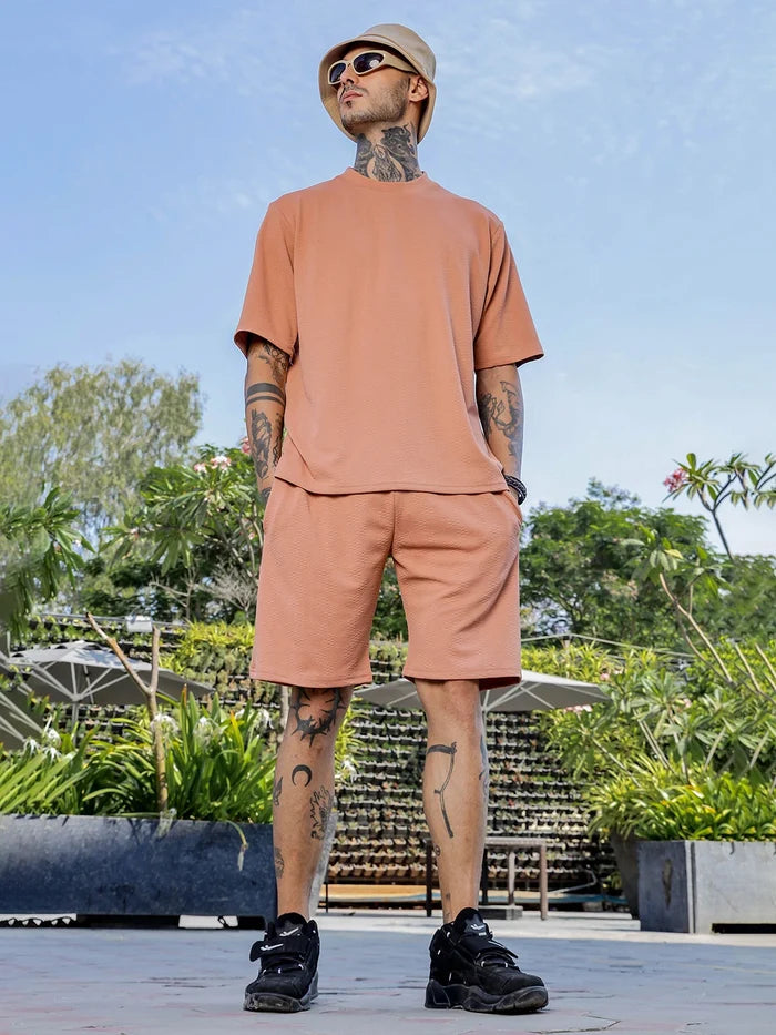 House Of Koala Brown Casual Wear Knitted All-Day Comfort Shorts