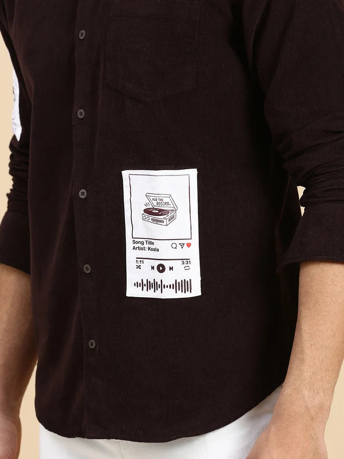 House Of Koala Relaxed Fit Brown Corduroy Shirt
