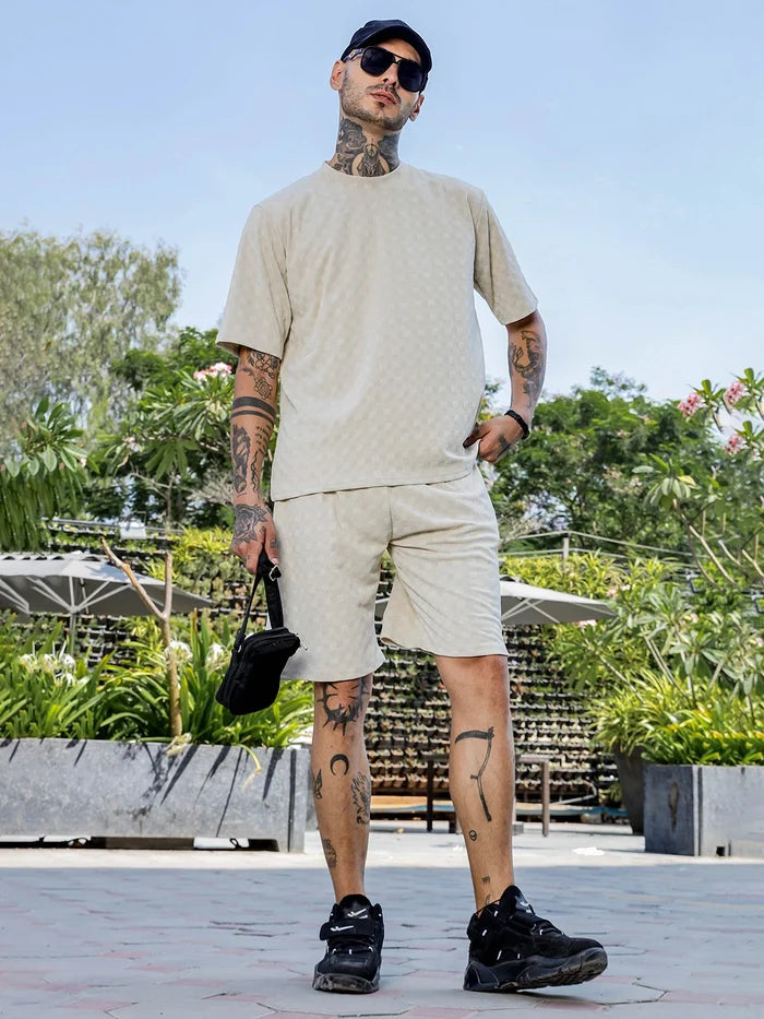 House Of Koala White Casual Wear Knitted All-Day Comfort Shorts
