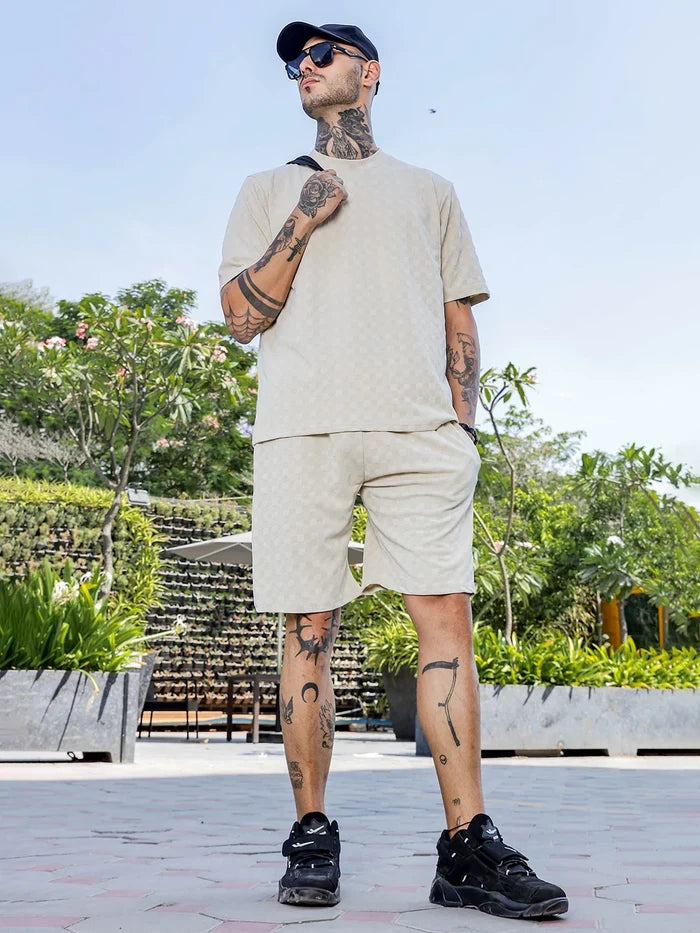 House Of Koala White Casual Wear Knitted All-Day Comfort Shorts