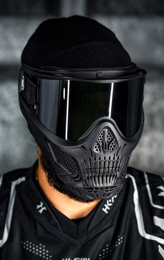 Black HSTL Skull Goggle with Smoke Lens.