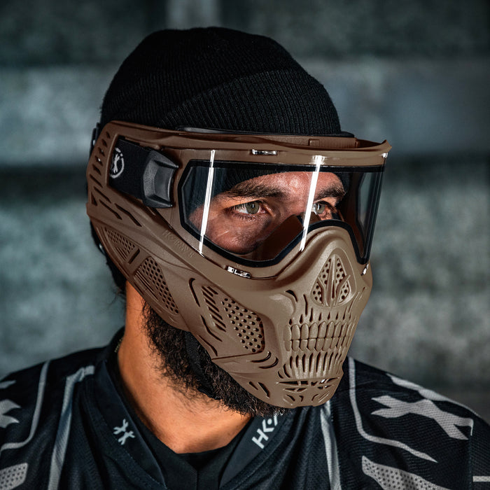 HSTL® Skull Goggle - Tan w/ Clear Lens