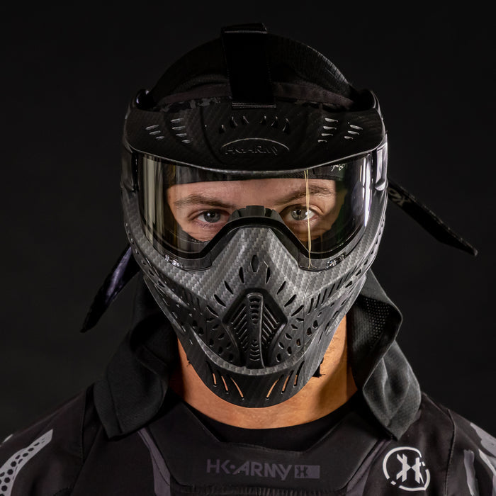 HSTL® Skull Goggle Carbon Fiber Black w/ Clear Lens
