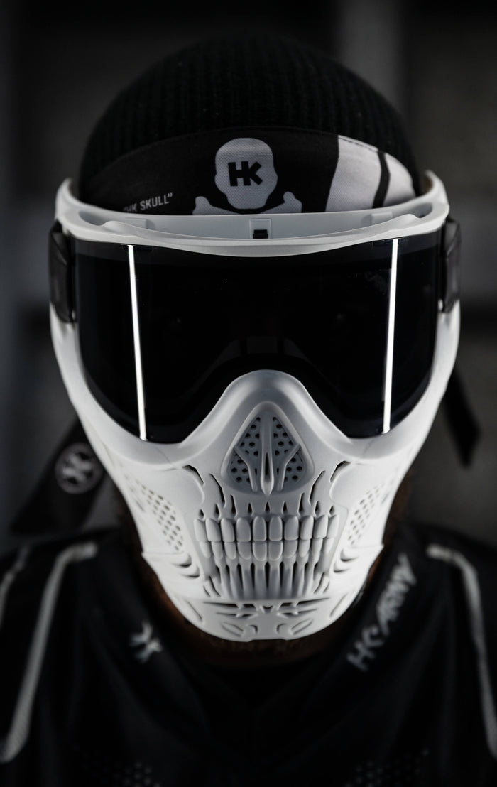 Ghost - White HSTL Skull Frame with Smoke Lens.