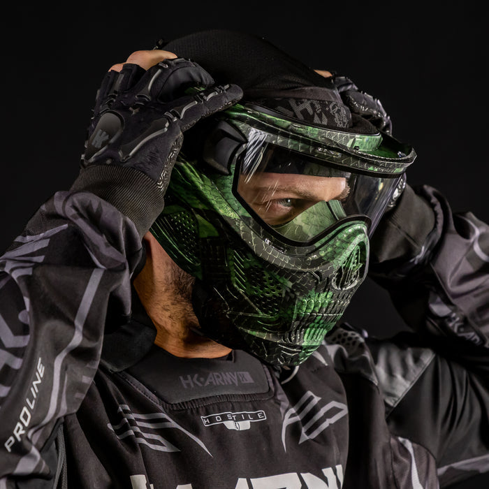 HSTL® Skull Goggle Snake Green w/ Clear Lens