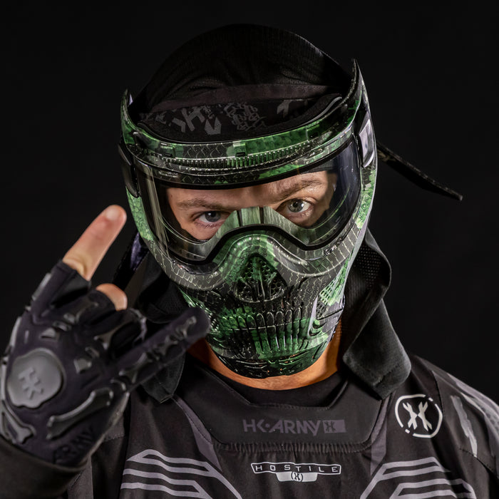 HSTL® Skull Goggle Snake Green w/ Clear Lens