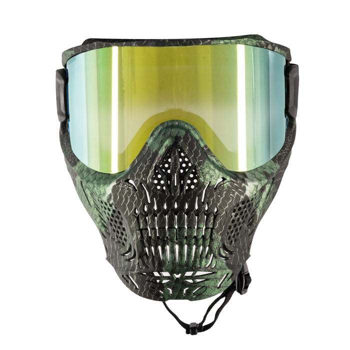 HSTL® Skull Goggle Snake Green w/ Gold Lens