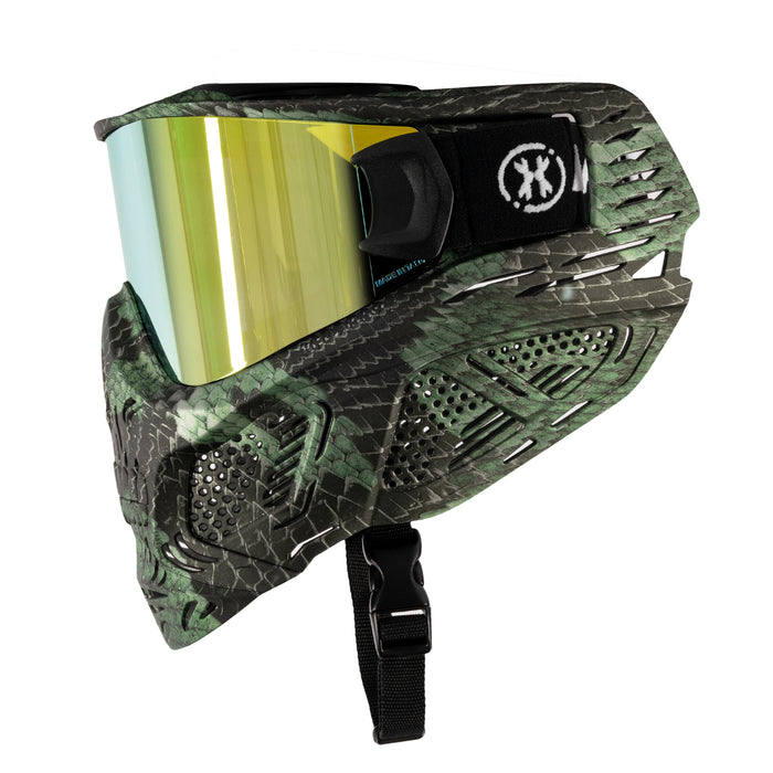 HSTL® Skull Goggle Snake Green w/ Gold Lens