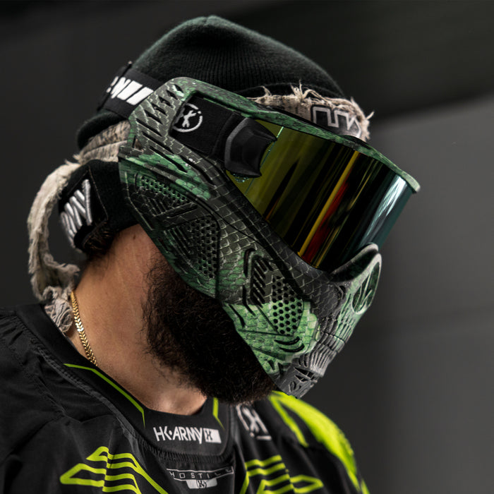 HSTL® Skull Goggle Snake Green w/ Gold Lens