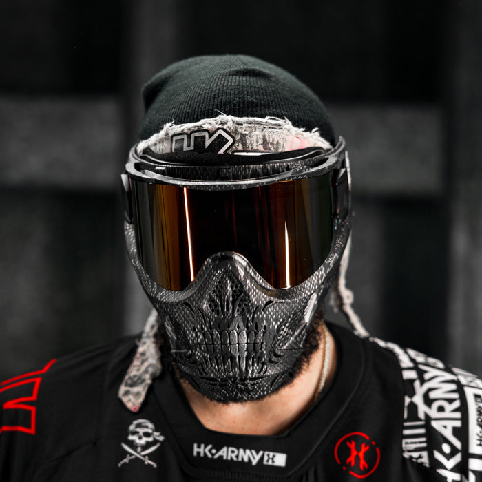 HSTL® Skull Goggle Snake Grey w/ Fire Lens