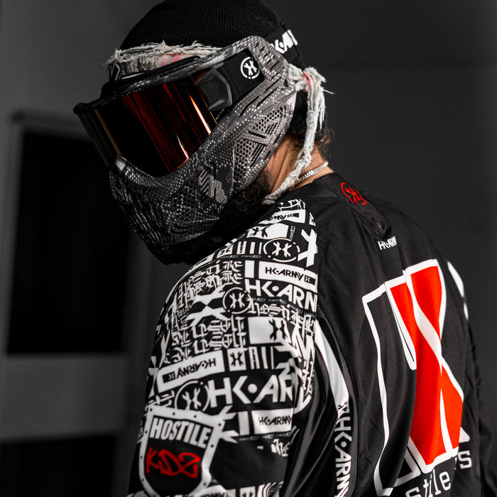 HSTL® Skull Goggle Snake Grey w/ Fire Lens