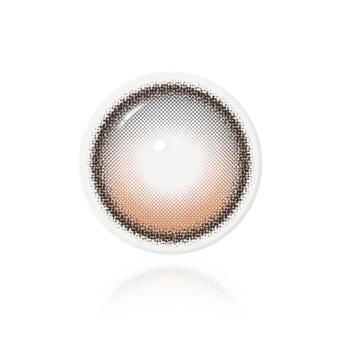 i-Sha One Pick Only One Cherry Choco prescription colored contact lens design on a white background, featuring a rich cherry brown iris pattern with a natural color blend. Available at EyeCandys.