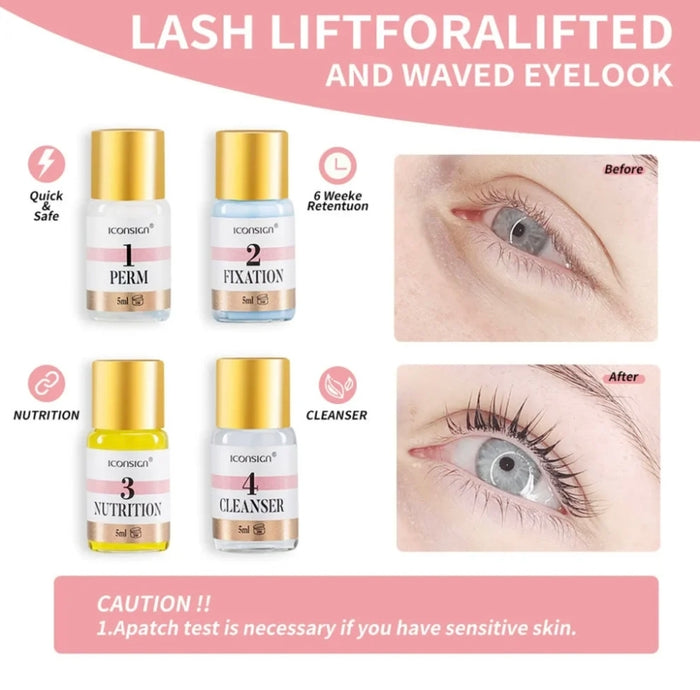 ICONSIGN Lash Lift & Tint Kit - Black for Stunning Eyelashes & Eyebrows - SD Cosmetics Care