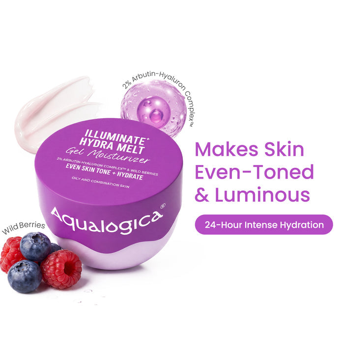 Illuminate+ Hydra Melt Gel Moisturizer with 2% Arbutin-Hyaluron Complex & Wild Berries  - 100 g