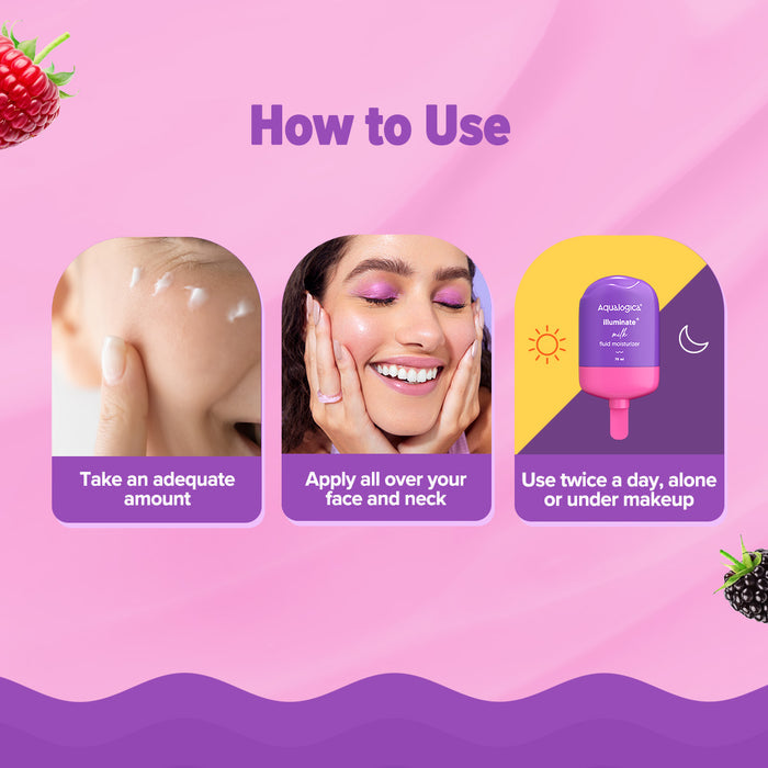 Simple routine for applying milk fluid moisturizer