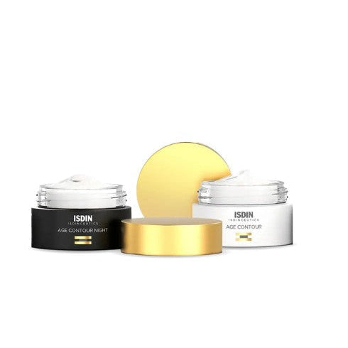 ISDIN Age Contour day and night moisturizing cream duo jars with gold lid