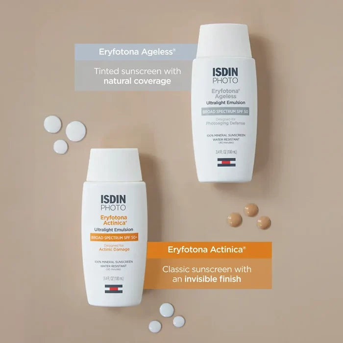 ISDIN Eryfotona Actinica ultralight mineral sunscreen SPF 50+ for daily sun protection