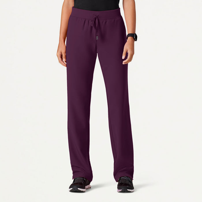 JAANUU Xenos Essential Knit-Waist Scrub Pant Eggplant - Get Scrubbed