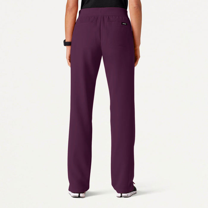 JAANUU Xenos Essential Knit-Waist Scrub Pant Eggplant - Get Scrubbed