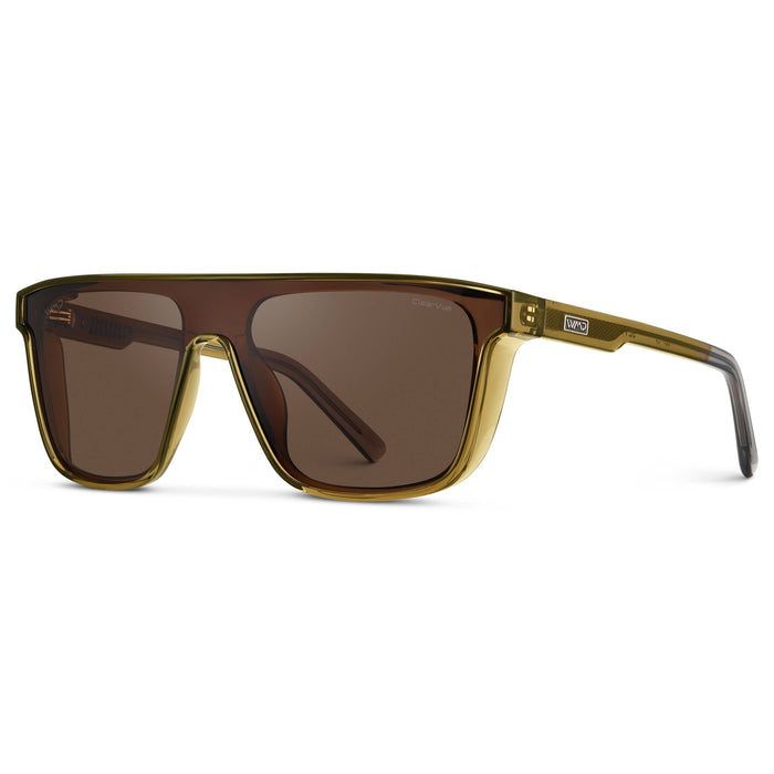 WMP Eyewear Jett men's polarized sunglasses with black frames and dark lenses, designed for outdoor protection and style.