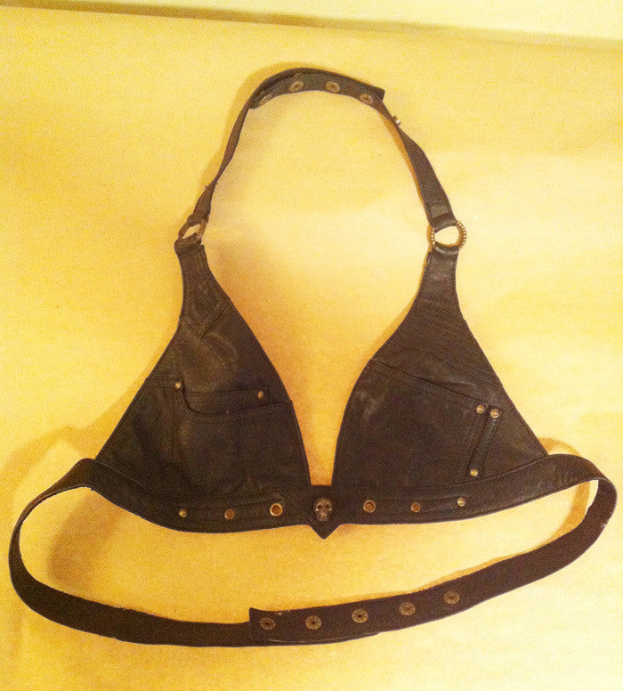 JUNGLE TRIBE LEATHER BRA