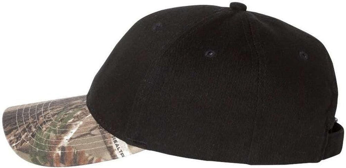 no-logo Kati Solid Crown with Camo Visor Cap-Headwear-Kati-Thread Logic