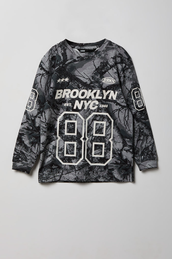 Kids Camo Graphic Long Sleeve Top