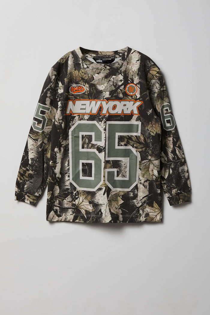 Kids Camo Graphic Long Sleeve Top