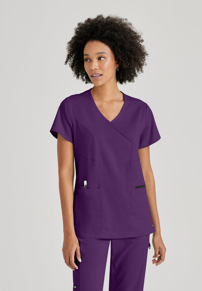 Kim Top - Eggplant - Grey's Anatomy Scrubs